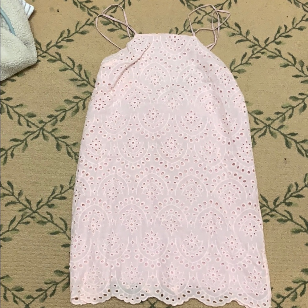 light pink urban outfitters lacey dress